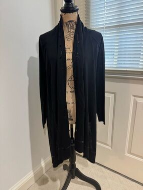 Cejon Black Open-Front Women's Cardigan / shawl / wrap